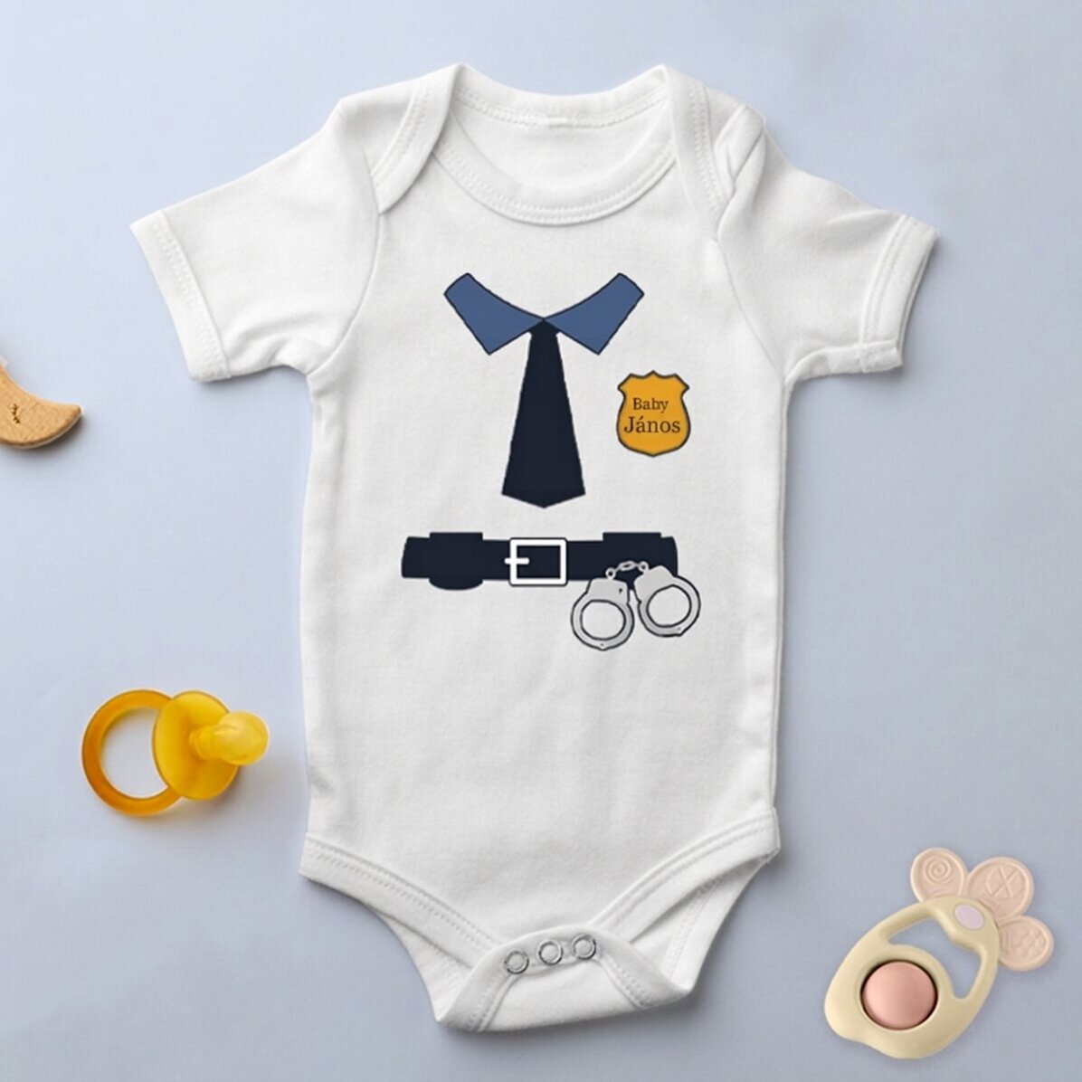 Személyre szabott baba body szöveggel - Rendőr