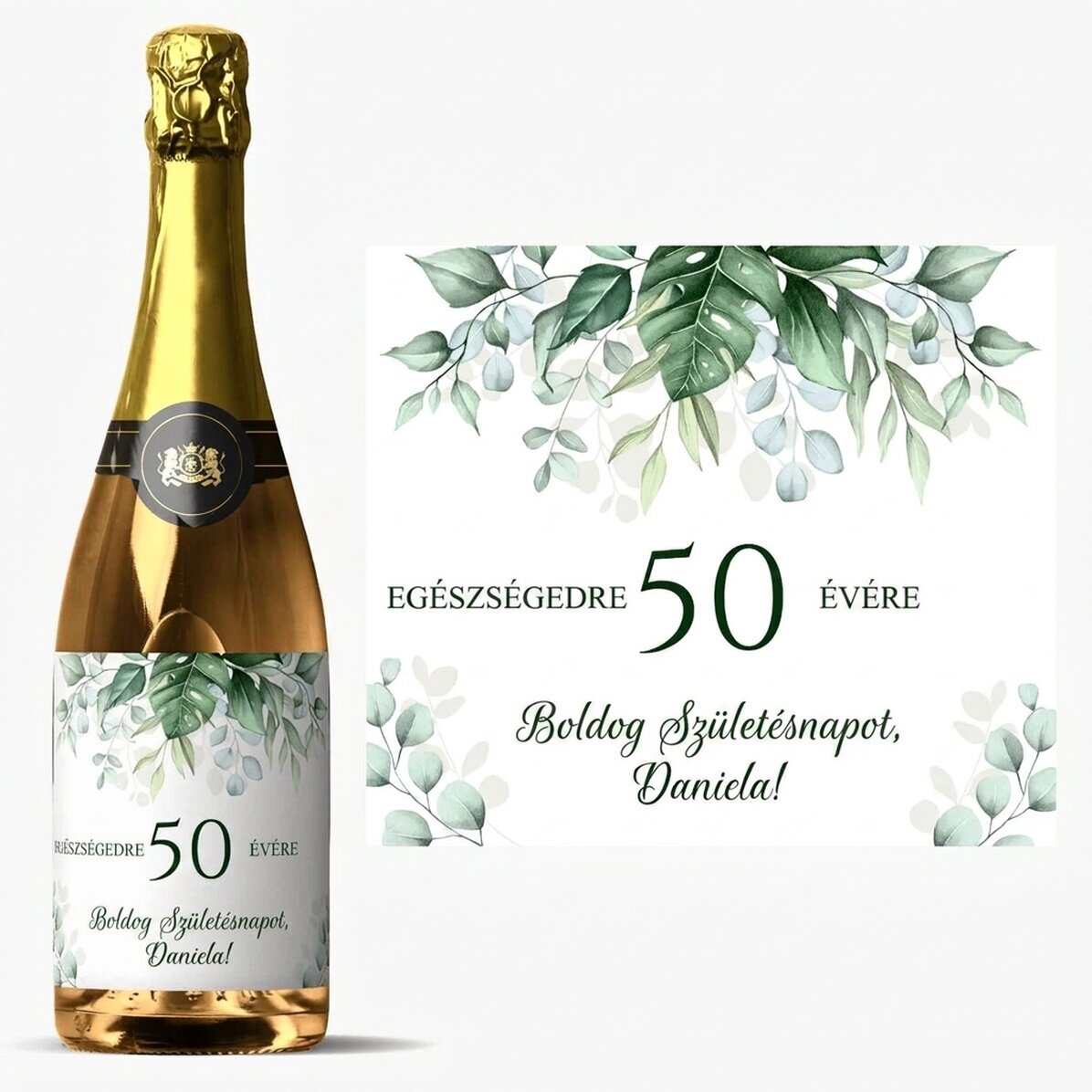 Személyre szabott pezsgő szöveggel - Boldog születésnapot!