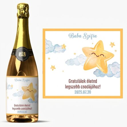 Személyre szabott pezsgő szöveggel - Gratulálunk