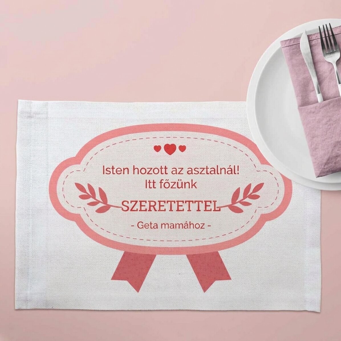 Személyre szabott táblatartó szöveggel - Love