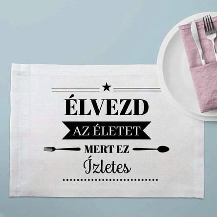 Személyre szabott tányértartó szöveggel - Delicious