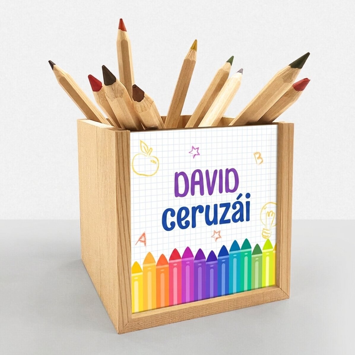 Személyre szabott ceruzatartó szöveggel - Színek