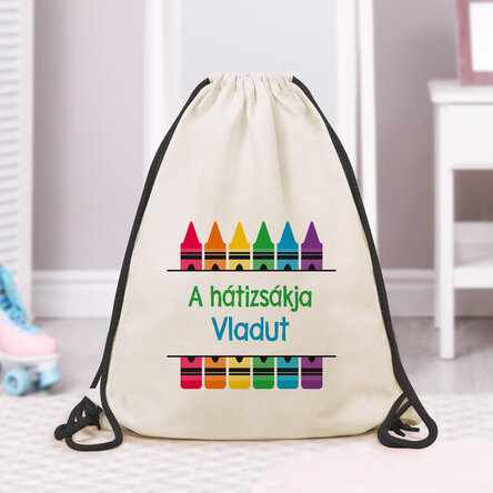Személyre szabott hátizsák szöveggel - Színes ceruzák