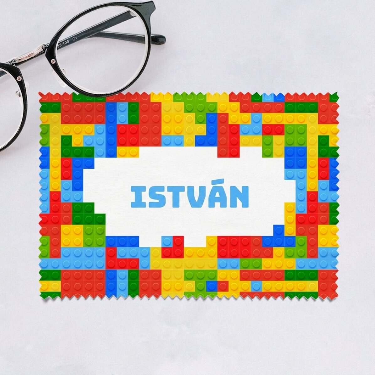 Személyre szabott kendő képernyők/üvegek tisztításához - Lego
