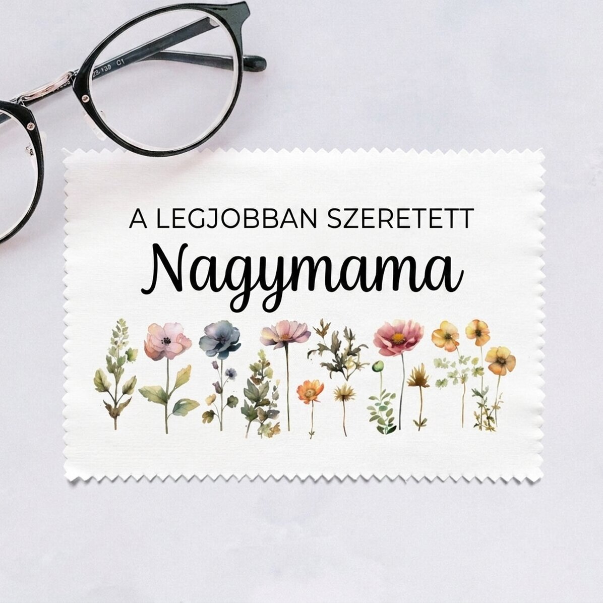 Személyre szabott kendő képernyők/üvegek tisztításához - Virágos