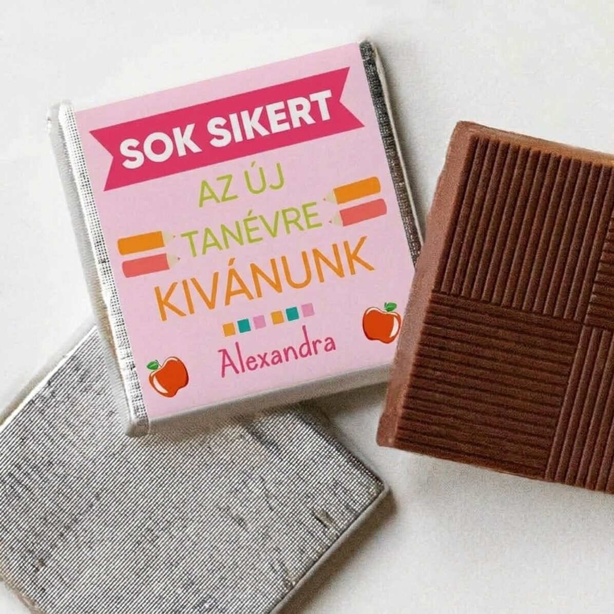 Mini csokoládé, személyre szabott szöveggel - Siker