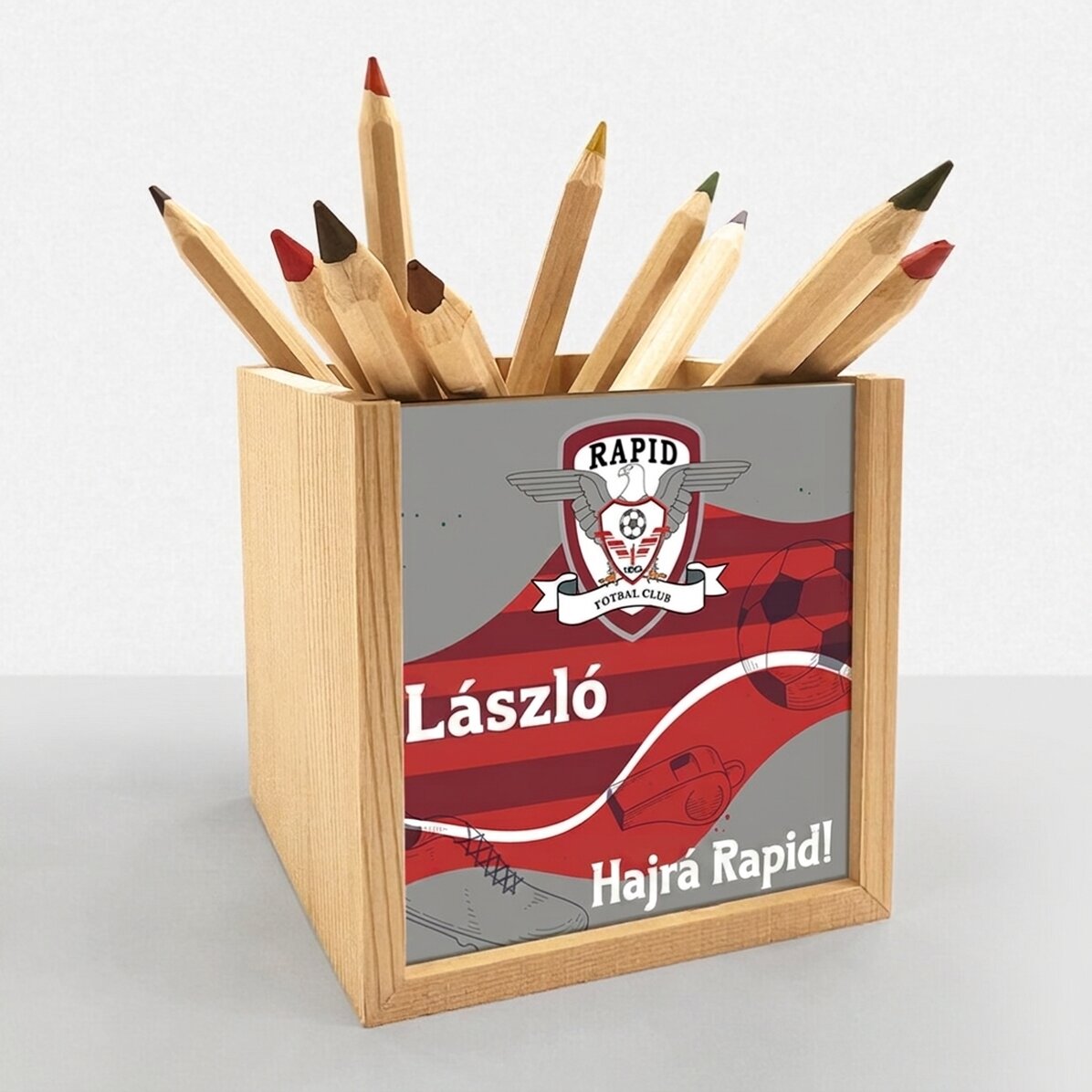 FC Rapid ceruzatartó, személyre szabott szöveggel - Futball