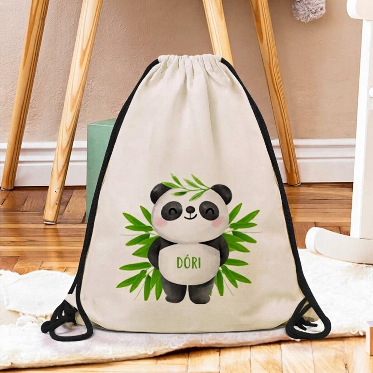 Személyre szabott hátizsák névvel - Cute Panda