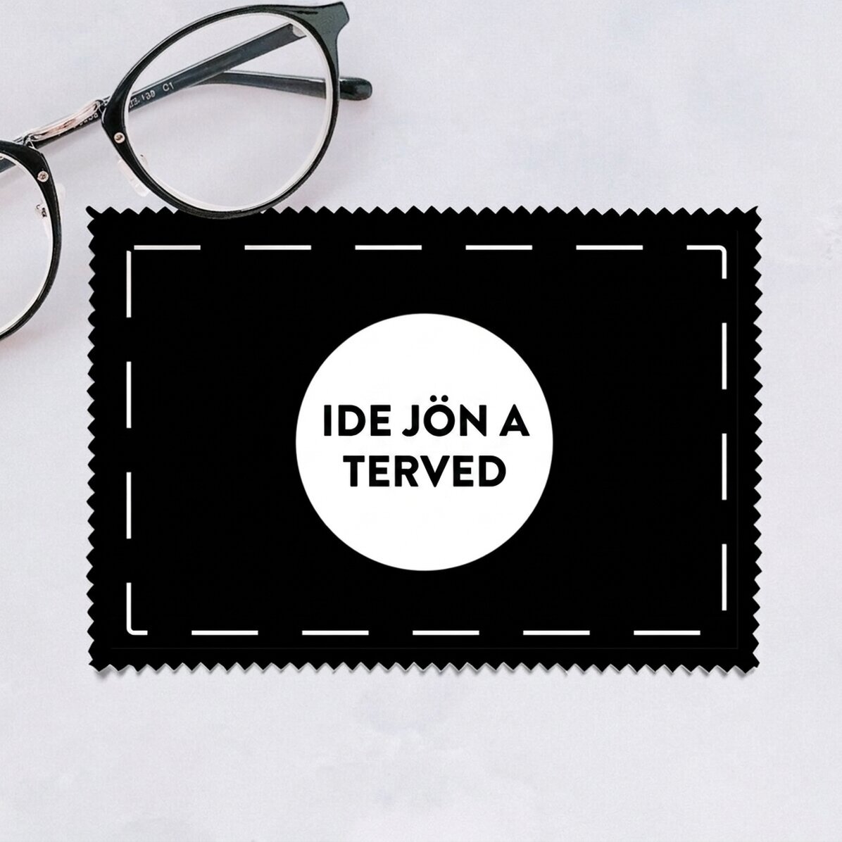 Személyre szabott kendő a grafikáival képernyők/üvegek tisztításához