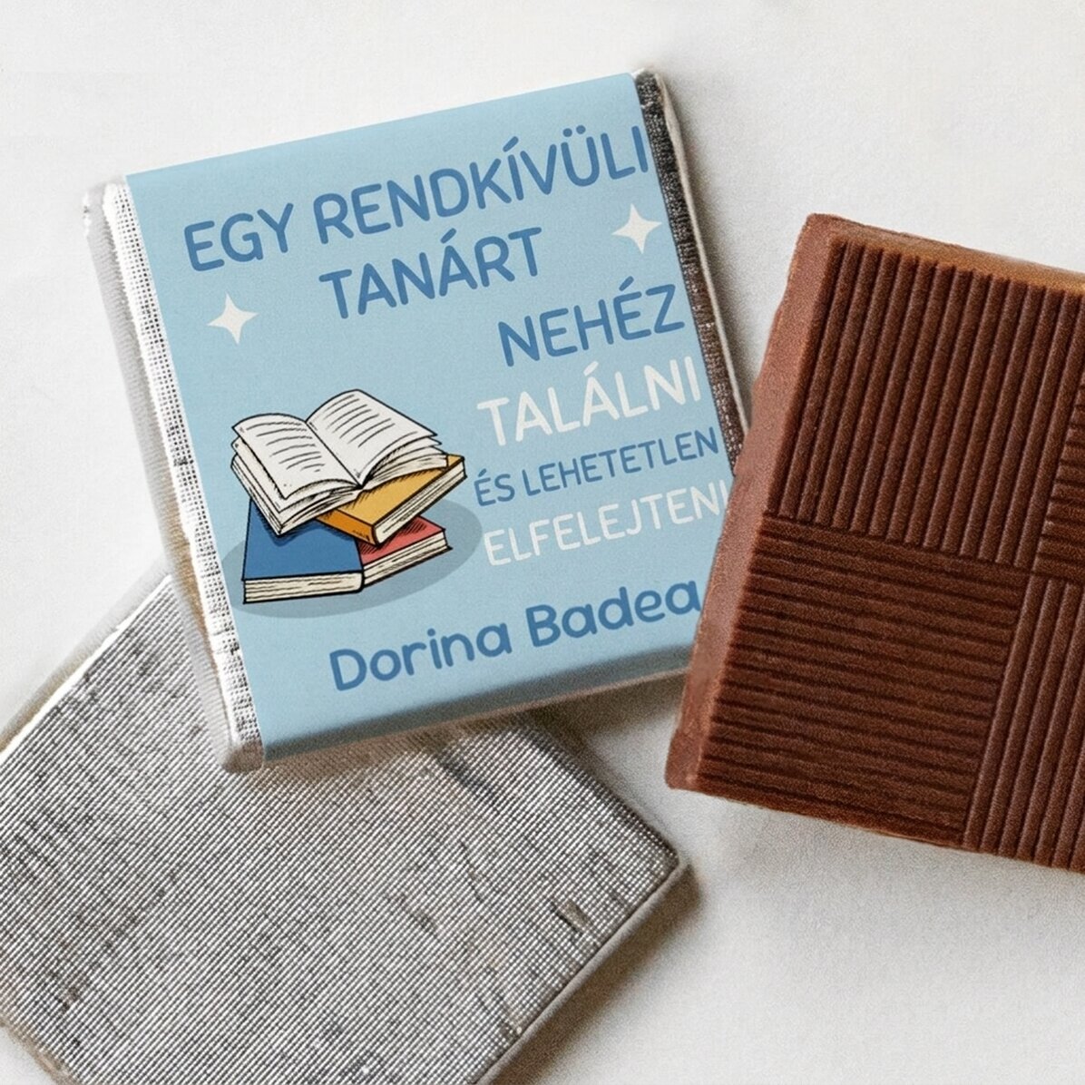 Mini csokoládé, személyre szabott szöveggel - Könyvek