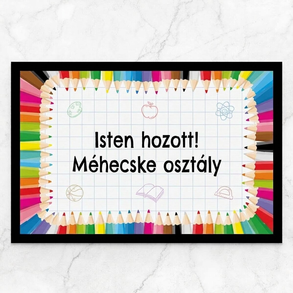 Személyre szabott bejárati szőnyeg szöveggel - Iskola