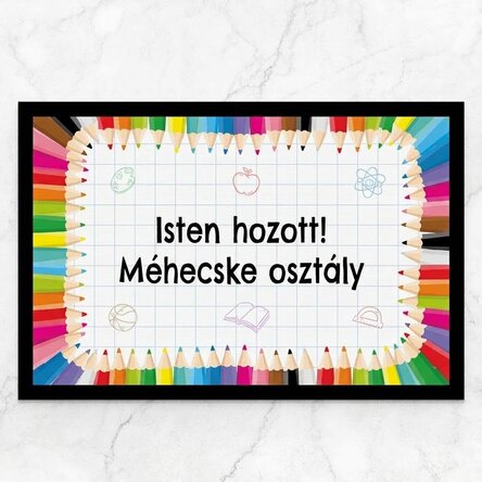 Személyre szabott bejárati szőnyeg szöveggel - Iskola