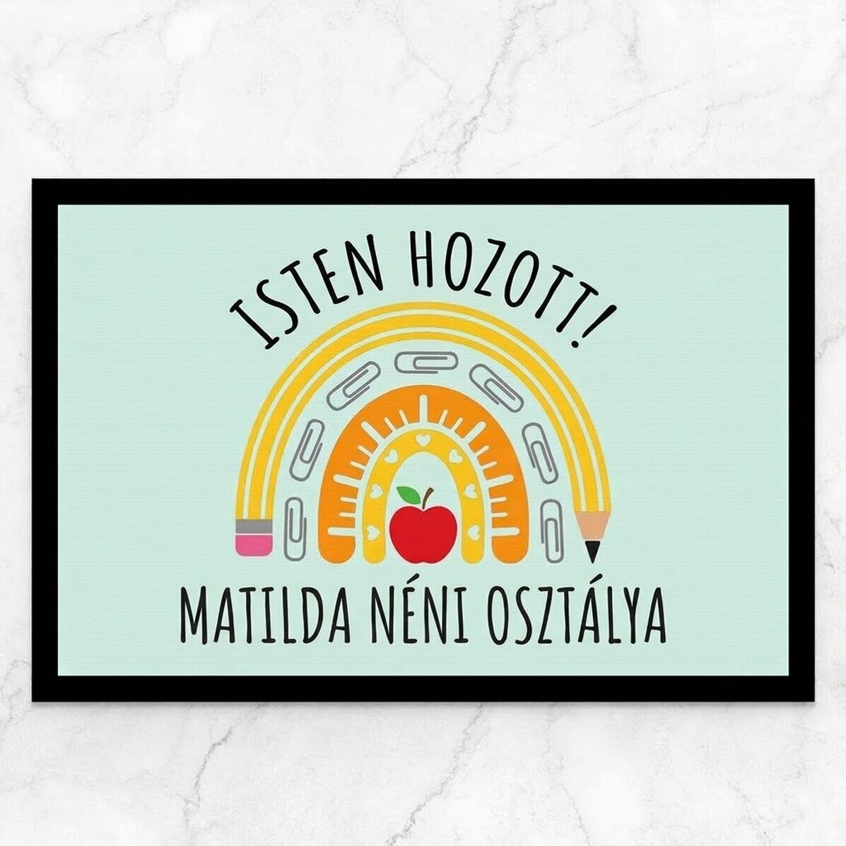 Személyre szabott bejárati szőnyeg szöveggel - Iskola