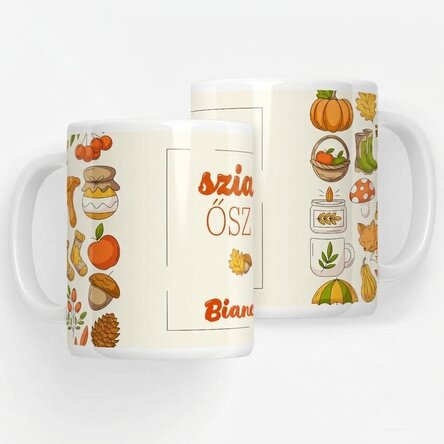 Személyre szabott bögre szöveggel - Hello Autumn