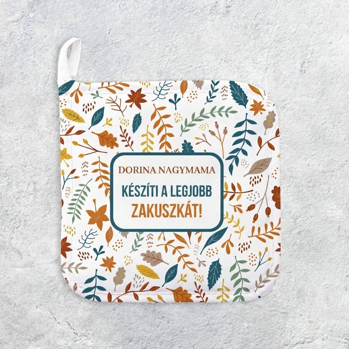 Személyre szabott forró edényfogó szöveggel - Ősz
