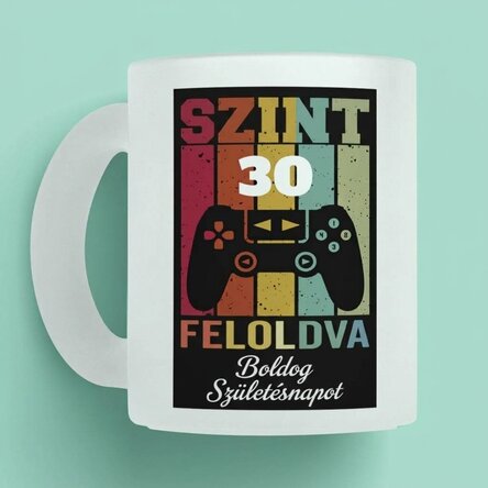 Személyre szabott bögre szöveggel - Szint feloldva