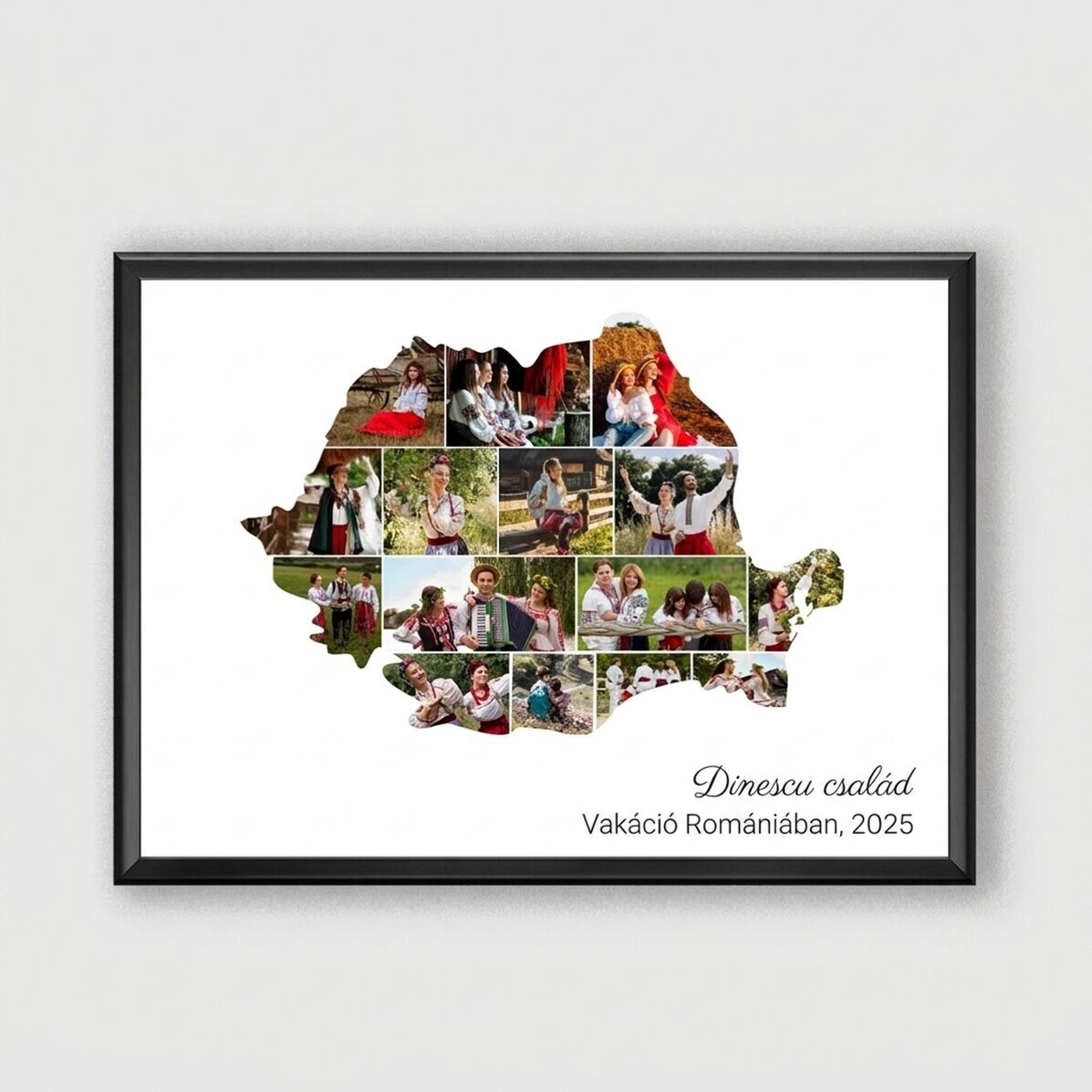 Személyre szabott vászon 15 fotóval és szöveggel - Románia