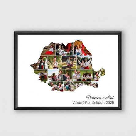Személyre szabott vászon 15 fotóval és szöveggel - Románia