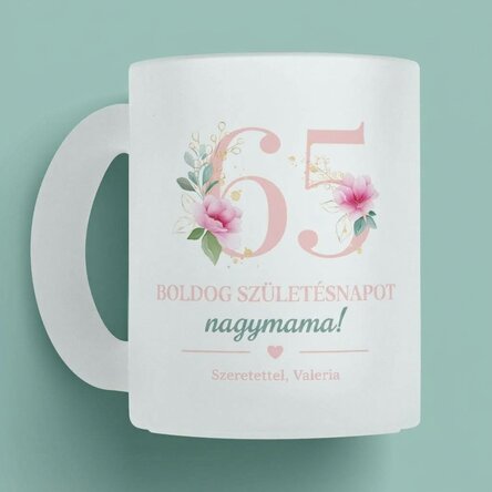 Személyre szabott bögre üzenettel - Virágok