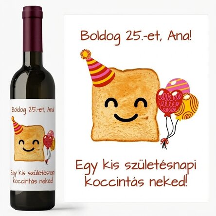 Személyre szabott bor szöveggel - Egy kis koccintás