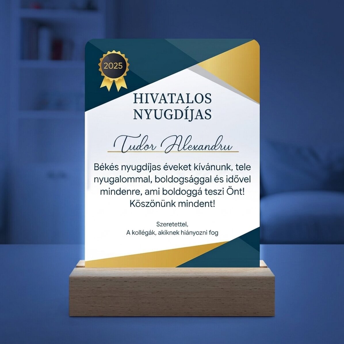 Személyre szabott LED éjszakai lámpa szöveggel - Official Boarding House