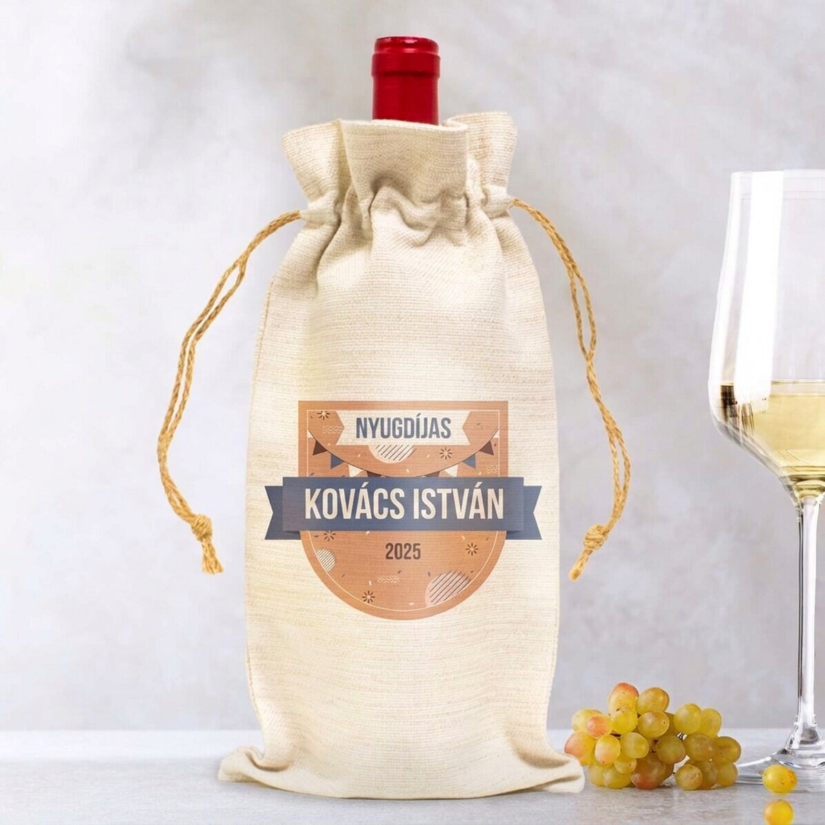 Személyre szabott borosüveg-táska üzenettel - Vendégház