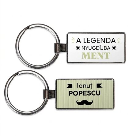 Személyre szabott kulcstartó szöveggel - Visszavonult legenda