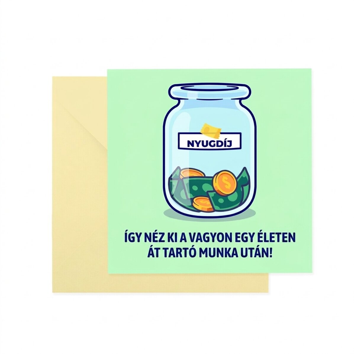Személyre szabott négyzet alakú kártya szöveggel - Avere