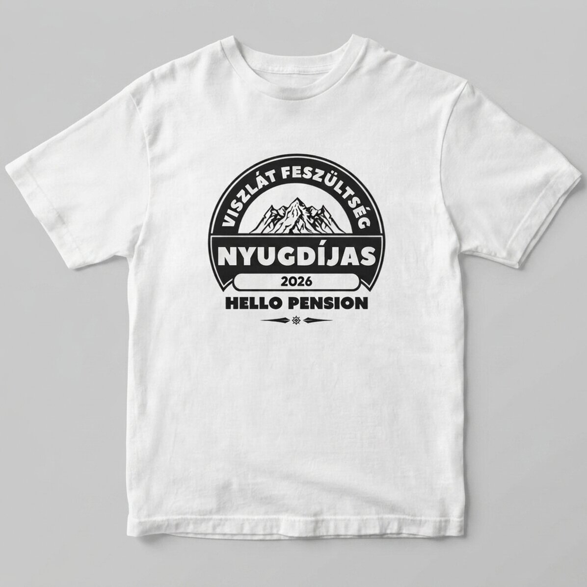 Egyedi pamut póló szöveggel - Nyugdíjas