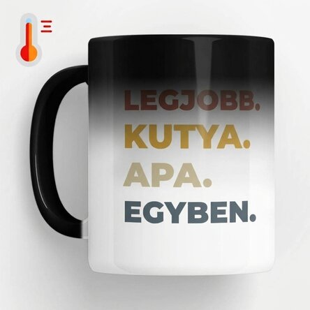 Személyre szabott, hőérzékeny bögre fotóval és szöveggel - Best