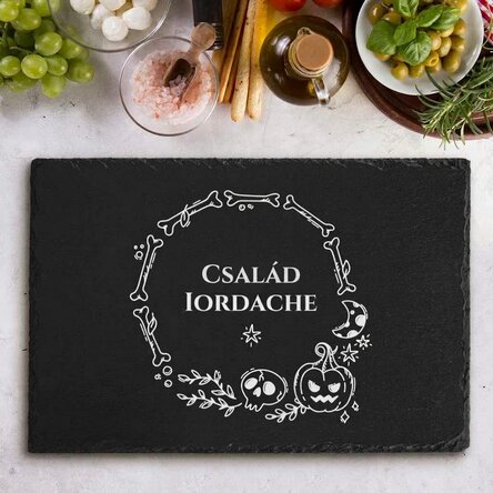 Személyre szabott, gravírozott pala táblácska szöveggel - Halloween
