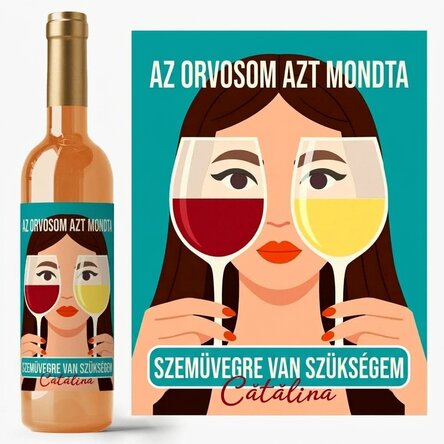 Személyre szabott bor szöveggel - Poharak