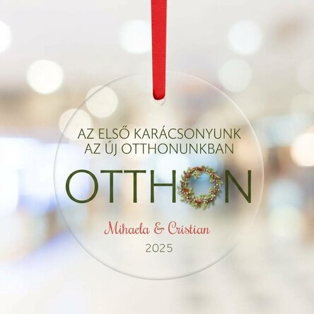 Személyre szabott kerek dísztárgy üzenettel - Otthon