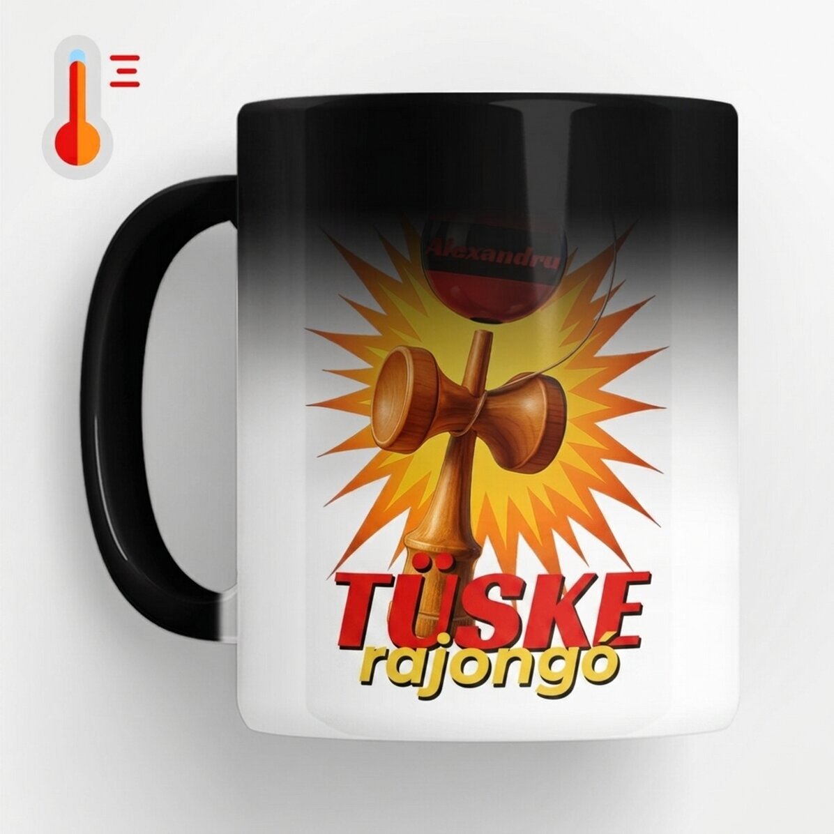 Személyre szabott, hőérzékeny bögre szöveggel - Spike rajongó