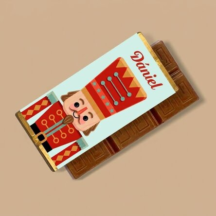 Személyre szabott mini csokoládétábla üzenettel - Diótörő