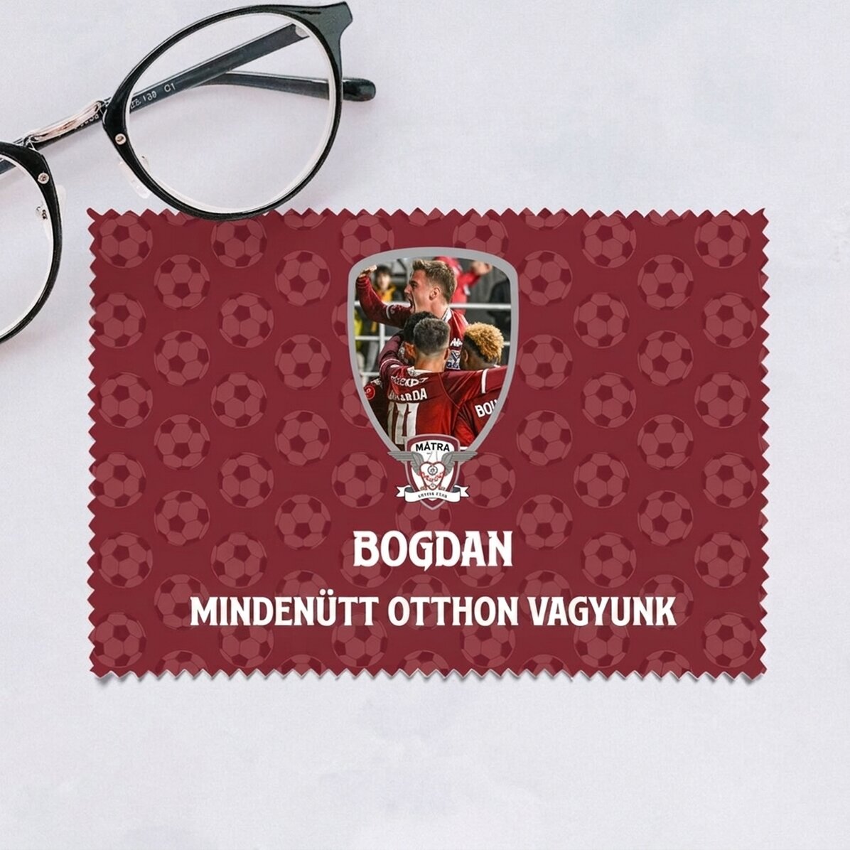 FC Rapid egyedi szövet képernyők/üvegek tisztításához – Fotó és üzenet
