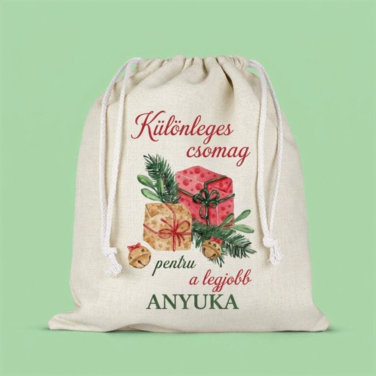 Közepes méretű, szöveggel személyre szabott ajándékzsák - Különleges szállítás