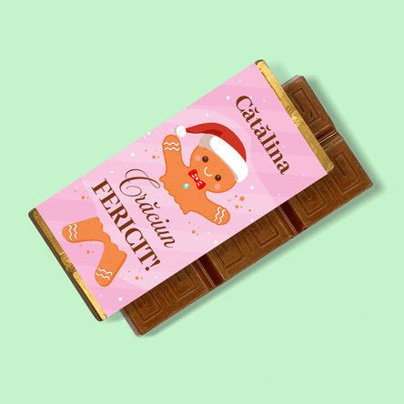 Mini csokoládé tábla, személyre szabott szöveggel - Mézeskalács