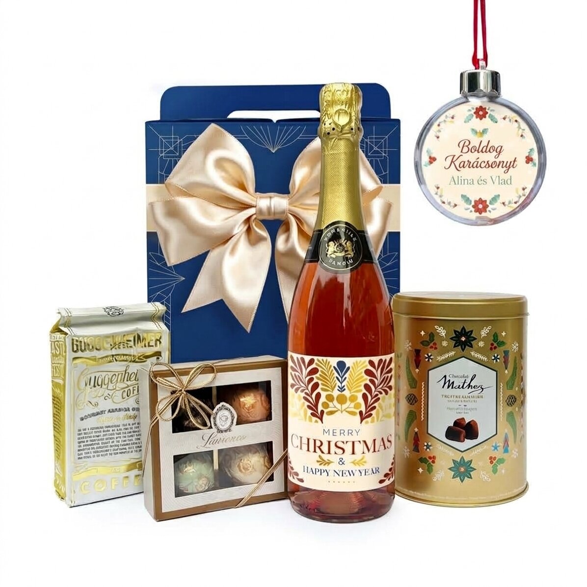 Ajándékdoboz – GOURMET GOLD SIGNATURE személyre szabott gömbbel