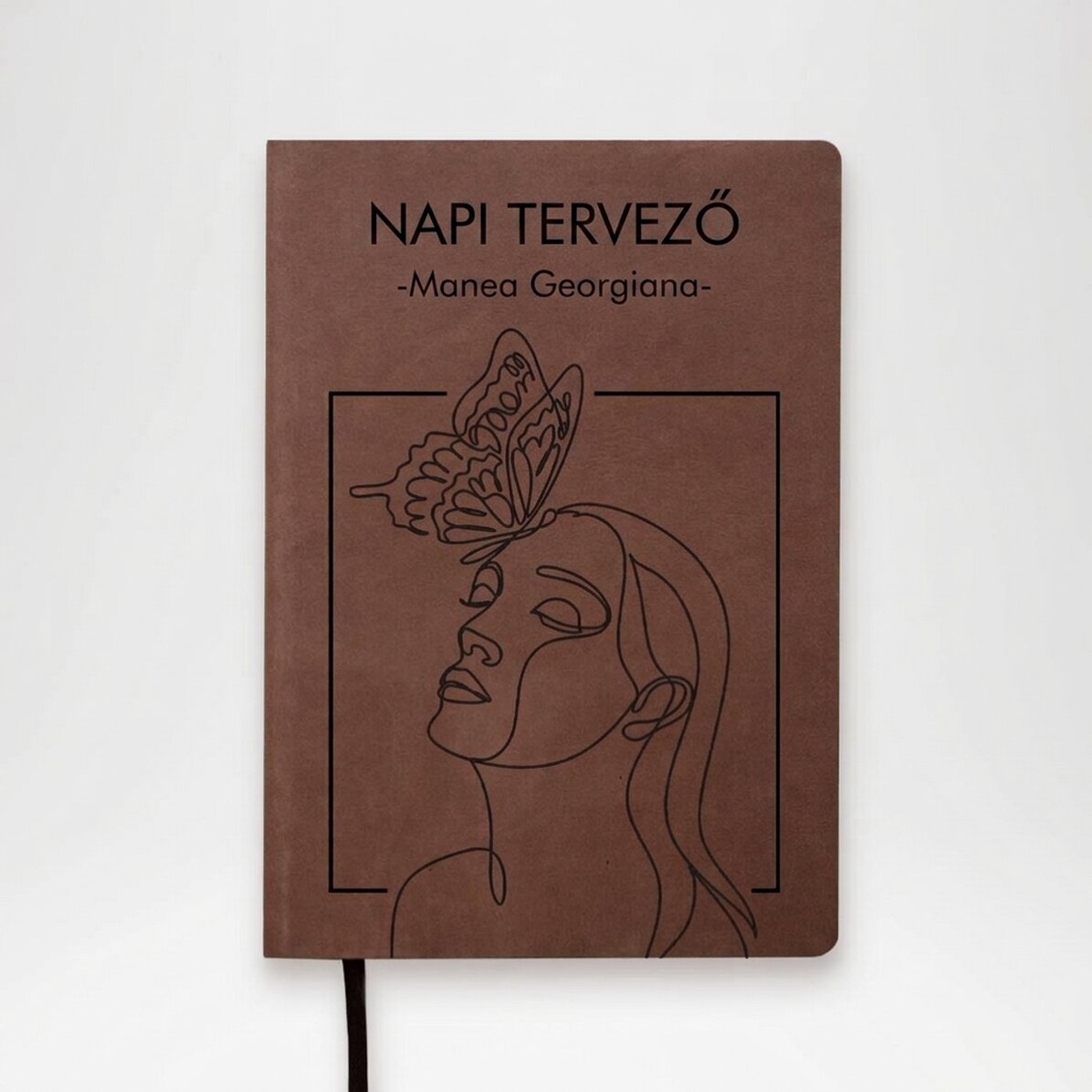 Személyre szabott bőr napló üzenettel - Napi tervező