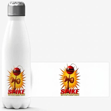 Fehér alapú, szöveggel személyre szabott termosz - Spike Enthusiast