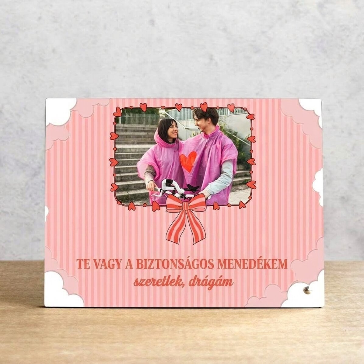 Személyre szabott asztali képkeret fotóval és szöveggel - Coquette love