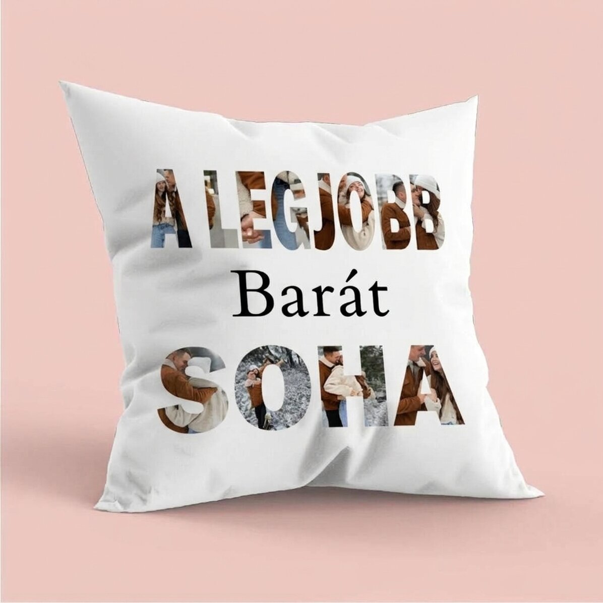 Személyre szabott párna 8 fotóval és szöveggel - Best