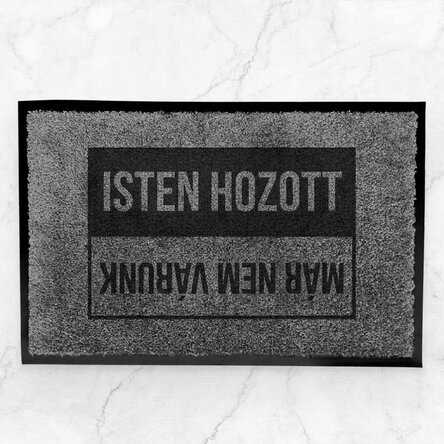 Személyre szabott beltéri bejárati szőnyeg szöveggel – Üdvözöljük, nem vártuk Önt!