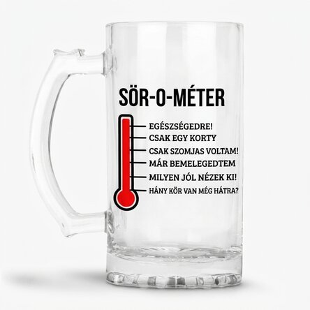 Személyre szabott söröskorsó - Beer-o-meter
