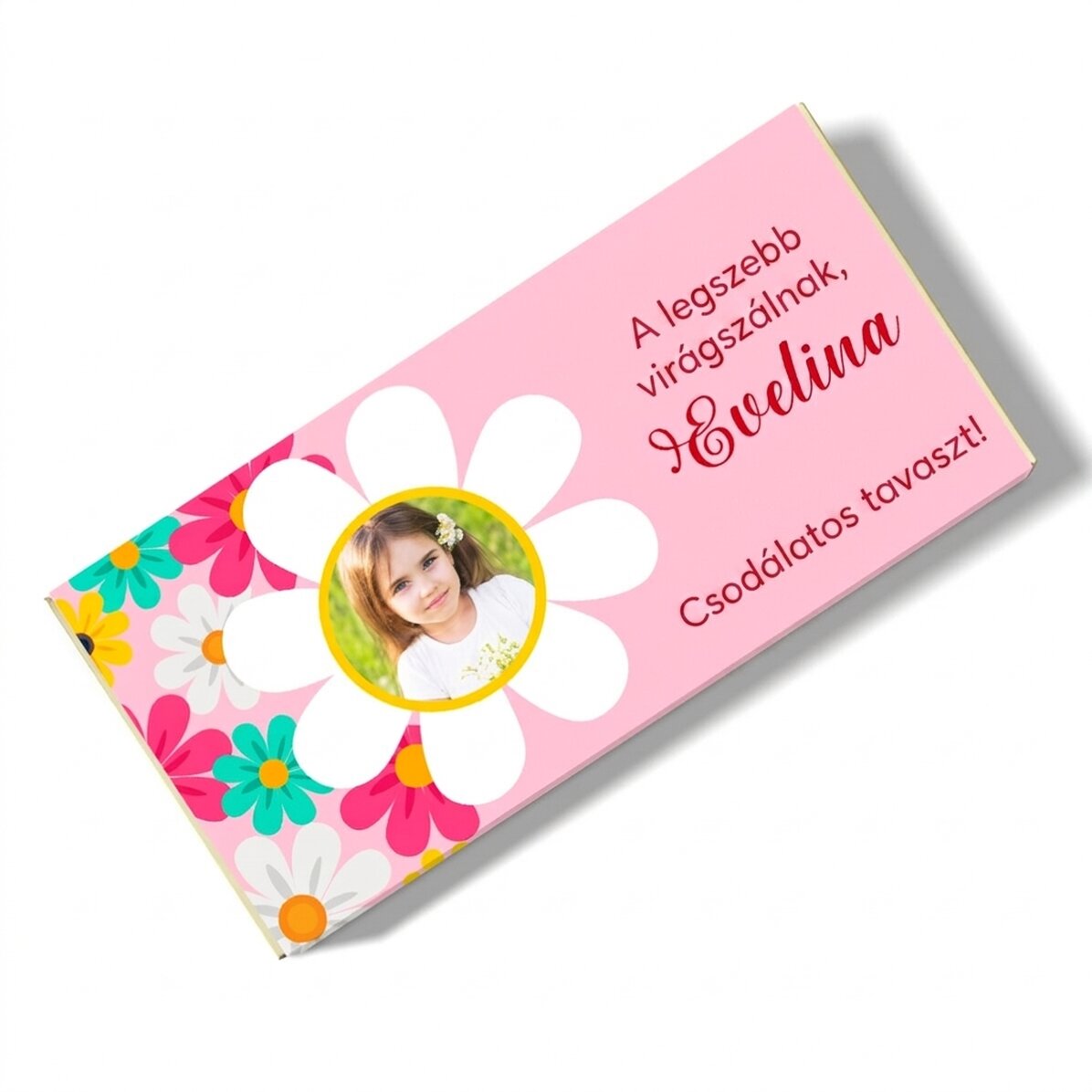 Személyre szabott csokoládé üzenettel és fotóval - Floricele