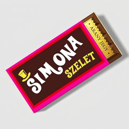 Személyre szabott csokoládé névvel - Arany jegy
