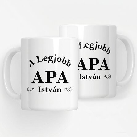 Személyre szabott bögrék felirattal – A legjobb apa
