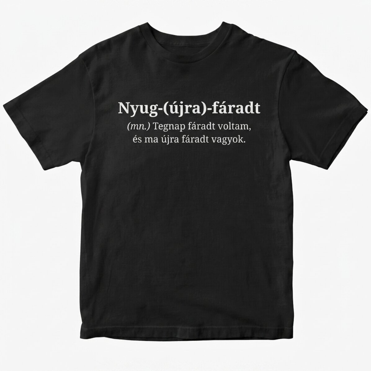 Személyre szabott, feliratos pamut póló – Re-tired