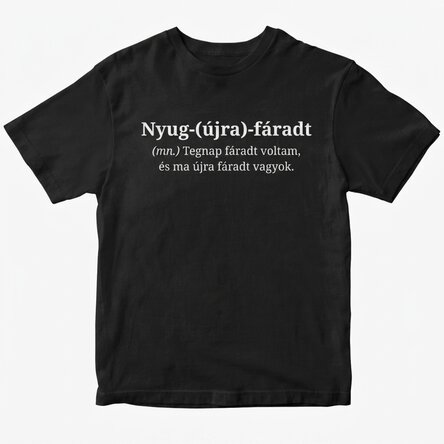 Személyre szabott, feliratos pamut póló – Re-tired